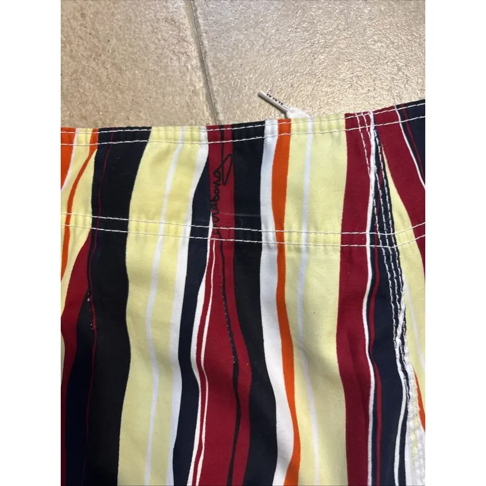 Vintage Billabong Men’s Multicolor Striped Board Shorts Swim Trunks Size 36